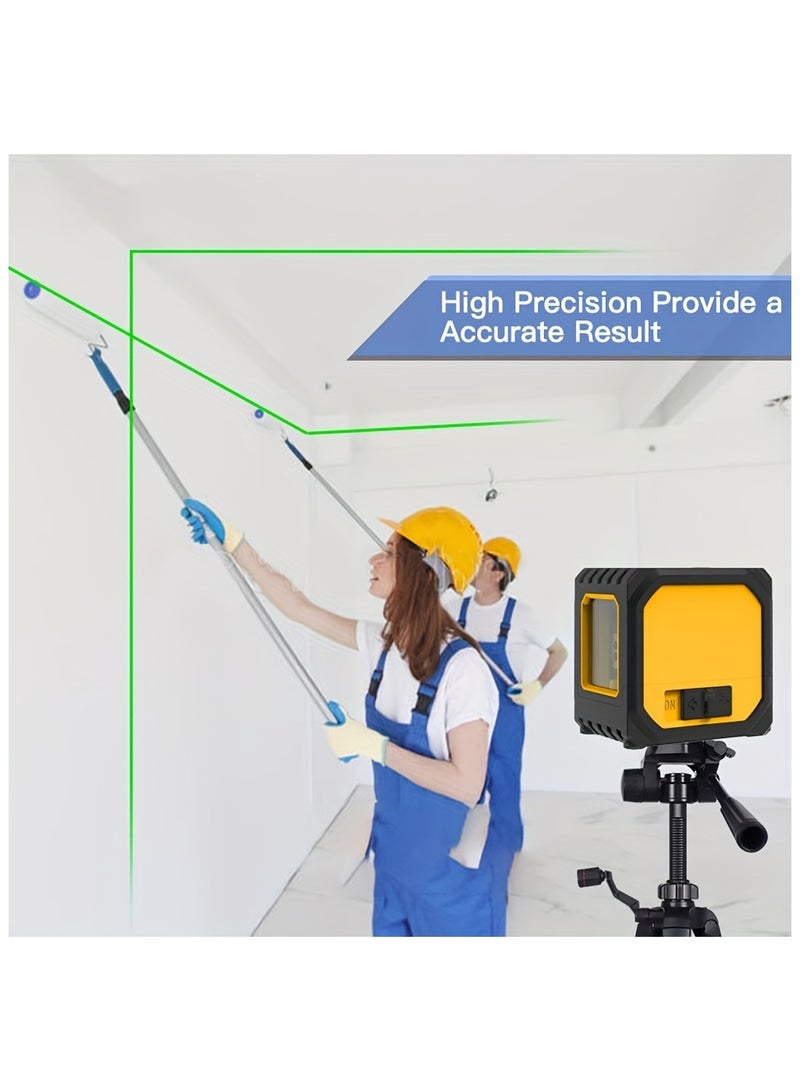 مستوى الليزر الصغير المحمول بالأشعة تحت الحمراء مع خط أخضر عالي الدقة وضوء قوي. - Image 3