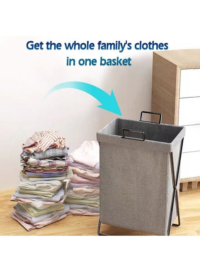 YelaJoy High Quality Dirty Clothes Storage Basket Foldable Collapsible Dirty Clothes Storage Organizer Steel Frame Laundry Hamper - Image 2