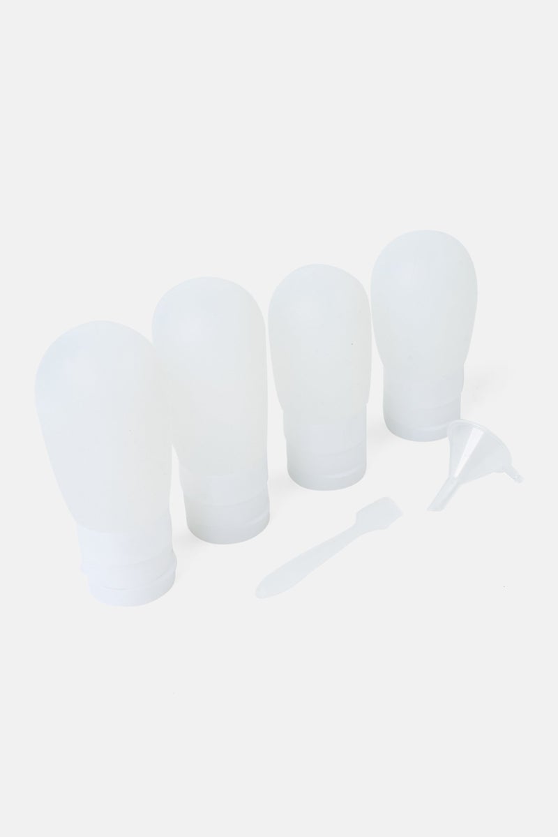 Miamica 4 قطع زجاجات متوافقة وحقيبة مستلزمات السفر، شفافة - Image 3