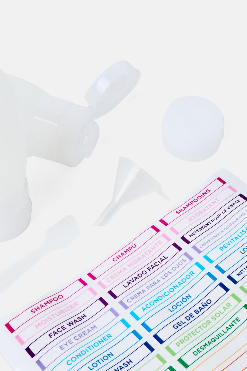 Miamica 4 قطع زجاجات متوافقة وحقيبة مستلزمات السفر، شفافة - Image 4