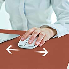Leeonz® Leather Desk Pad Protector,Mouse Pad,Office Desk Mat,Non-Slip PU Leather Desk Blotter,Laptop Desk Pad,Waterproof Desk Writing Pad for Office and Home (Wine Red, 60 x 30 CM) - Image 4