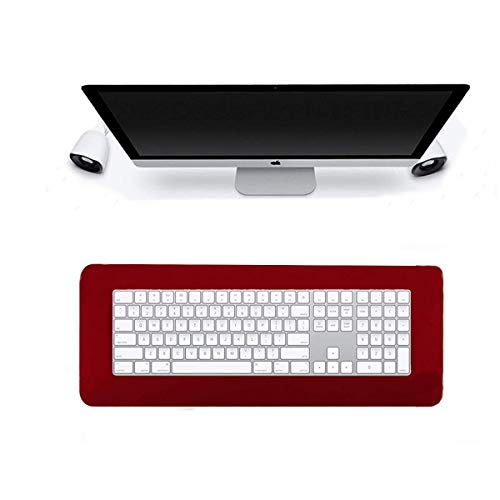 Leeonz® Leather Desk Pad Protector,Mouse Pad,Office Desk Mat,Non-Slip PU Leather Desk Blotter,Laptop Desk Pad,Waterproof Desk Writing Pad for Office and Home (Wine Red, 60 x 30 CM) - Image 1