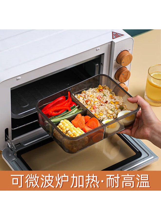 Pinyu Large Capacity Lunch Box With Fork And Spoon, Portable Divided Meal Container For Students And Office Workers, Microwave Safe 1500ml