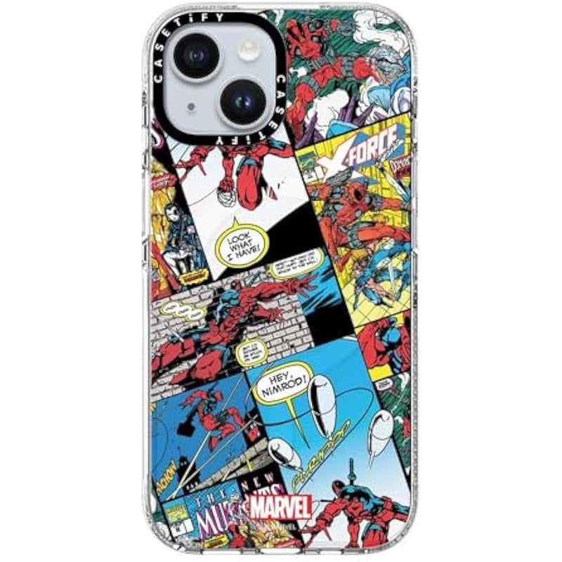 Casetify Clear iPhone 15 Case 【Deadpool & Wolverine Co-Lab/Not Yellowing / 6.6ft Drop Protection/Magsafe】 - Comic Collage case - Clear - Image 4