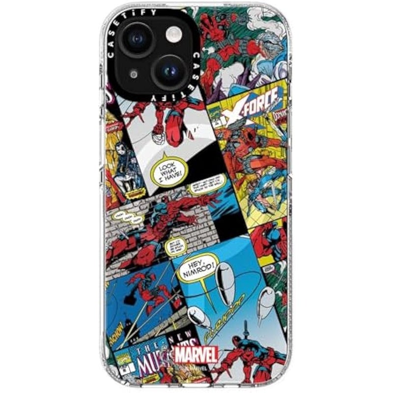 Casetify Clear iPhone 15 Case 【Deadpool & Wolverine Co-Lab/Not Yellowing / 6.6ft Drop Protection/Magsafe】 - Comic Collage case - Clear - Image 5