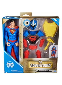 DC Comics , Superman Man Of Steel Action Figure, Dc Adventures, 12-Inch, 9 Accessories, Collectible Superhero Kids Toys For Boys And Girls, Ages 4+  - Image 2