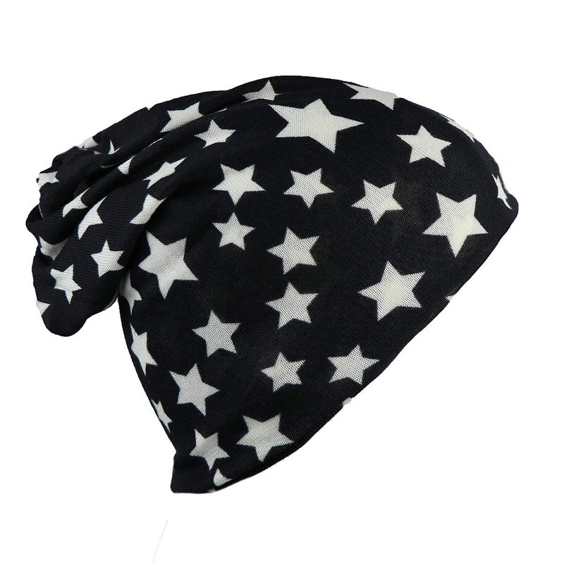 iSWEVEN Cotton Slouchy Beanie and Skull Cap for Summer, Winter, Autumn & Spring Season, Can be Used as a Helmet Cap Too - Free Size (7054A, Black) - Image 5