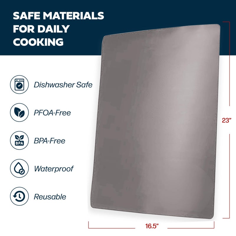 Cooks Innovations Non-Stick Oven Protector Mat - 2 Heavy Duty Nonstick Oven Rack Liners to Protect Convection, Electric, Gas, & Microwave Ovens - BPA & PFOA Free Heat Resistant Baking Mat - Image 3