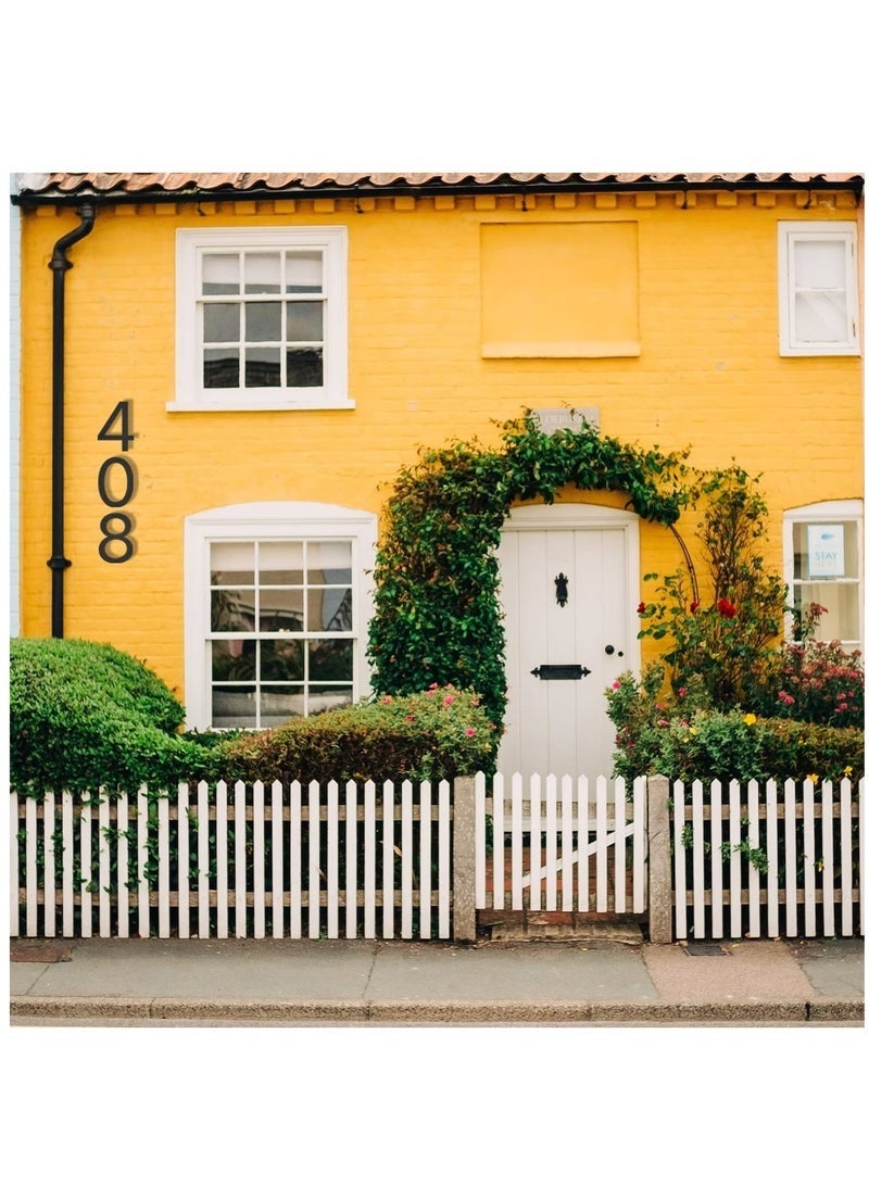 Bukela 8’’ Modern Floating House Numbers Door Number for Outside Large Black Shadow Home Number with Nails Kit & Template Easy to Be Mounted for Exterior House Address Garage Gate Street Farmhouse Number 4 - Image 5