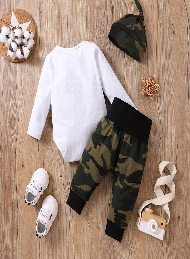 Yvowming Newborn Baby Boy Clothes Outfits Infant Romper Camouflage Pants Clothing Set - Image 3