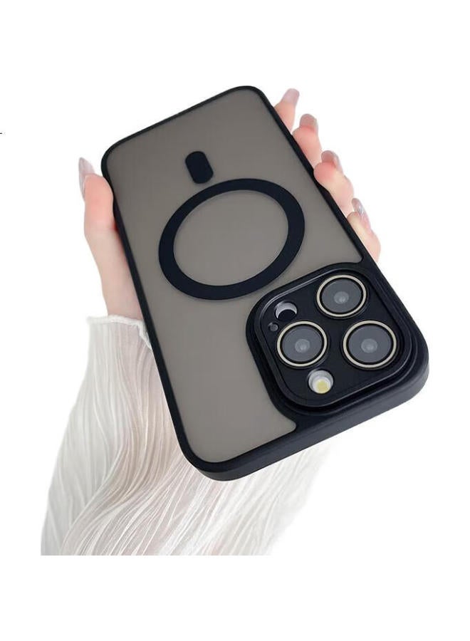 kelleia Kalaio, Iphone 14 Pro Max Case, Magnetic Iphone 14 Pro Max Protective Cover, Magsafe Charging With Camera Lens Film, Ultra-Thin Skin-Friendly Frosted Anti-Drop Case, Black - Image 1