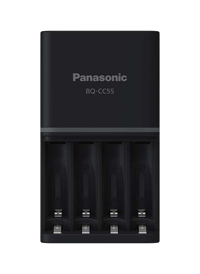 Panasonic - Eneloop Basic PRO Charger AA & AAA with 4 AA Batteries - Image 1