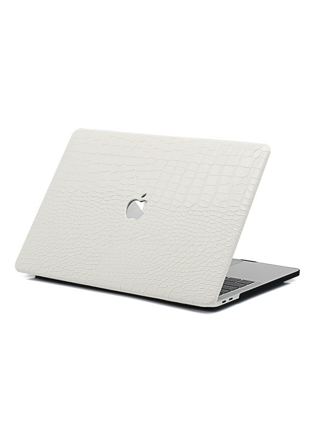 ينطبق على حافظة حماية كمبيوتر Apple Macbookpro حافظة حماية للكمبيوتر المحمول Air13 بنمط تمساح - اللون: AH1139- 1001U أبيض (متوفر) - مجوف (خلفية بيضاء) - الطراز المطبق: 2025-2022air13(A2681/A3113/A3240) - Image 1