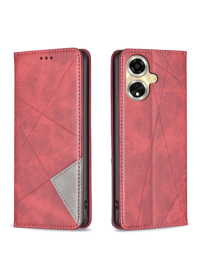 اس-توب جراب هاتف OPPO A59 5G جراب جلدي مغناطيسي غير مرئي منشوري - Image 1