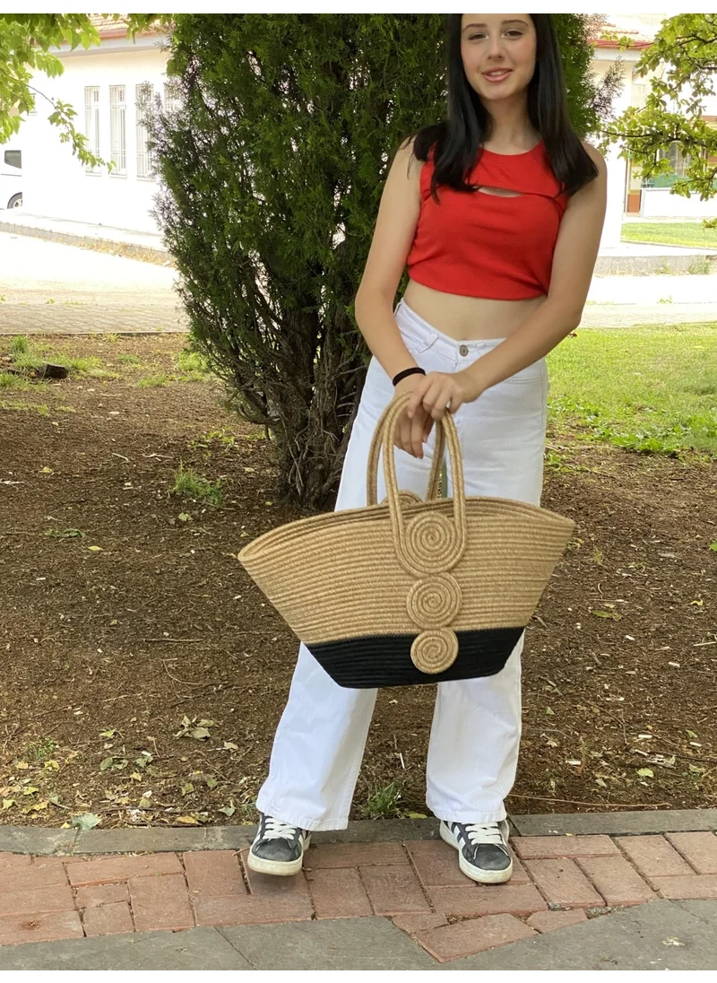 بدز ديري Jute Straw Look Handbag Beach Bag Shoulder Bag