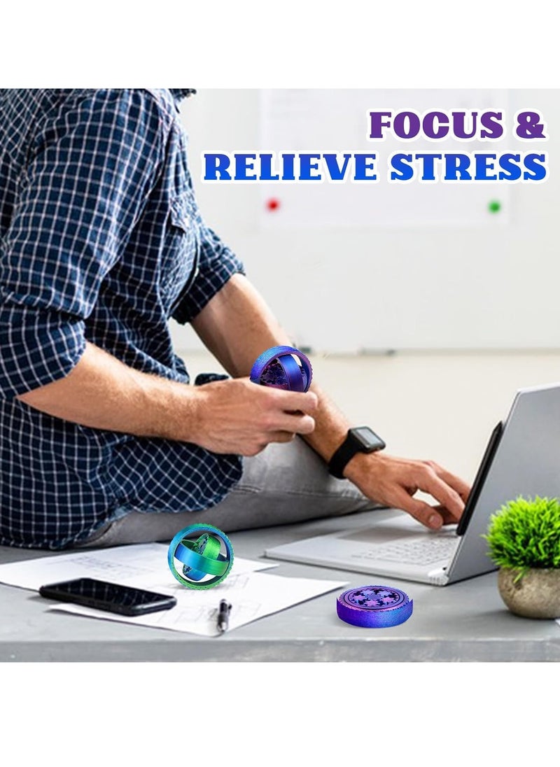 JOGAMS Fidget Spinners for Adults, 2 Pack 3D Printed Fidget Spinner Toy for ADHD, Autism, Sensory Stress Relief, Hand Spinner Toy for Office Desk, Valentine’s Day and Birthday Party Favors for Kids  - Image 2