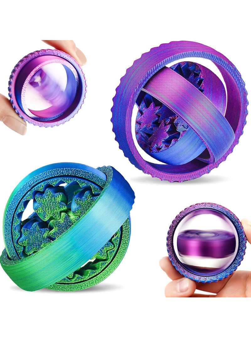 JOGAMS Fidget Spinners for Adults, 2 Pack 3D Printed Fidget Spinner Toy for ADHD, Autism, Sensory Stress Relief, Hand Spinner Toy for Office Desk, Valentine’s Day and Birthday Party Favors for Kids  - Image 1