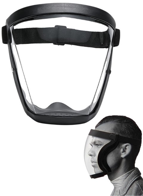Full Face Shield Protective Mask Anti-Fog Clear Plastic Face Shield for Adults, Reusable Transparent Face Guard with Adjustable Strap, Full Coverage Face Protection for Work Medical Industrial Daily Use