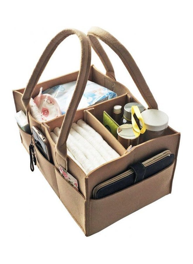 Multi-purpose  Baby Diaper Storage Carry Bag -Beige - Image 2