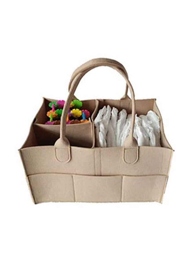 Multi-purpose  Baby Diaper Storage Carry Bag -Beige - Image 5
