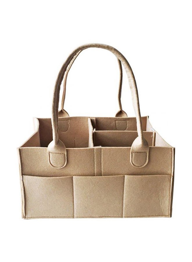 Multi-purpose  Baby Diaper Storage Carry Bag -Beige - Image 1