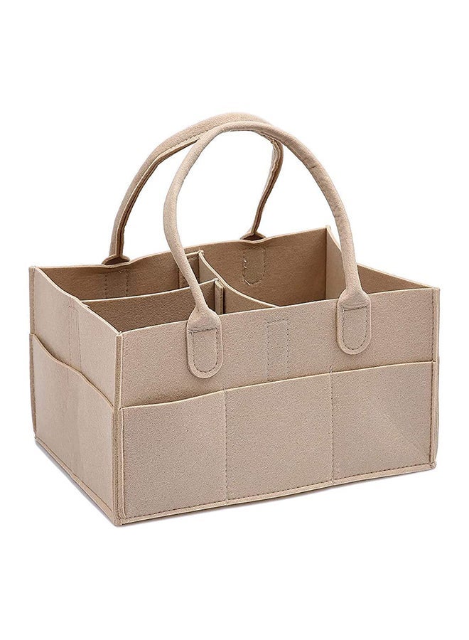 Multi-purpose  Baby Diaper Storage Carry Bag -Beige - Image 3