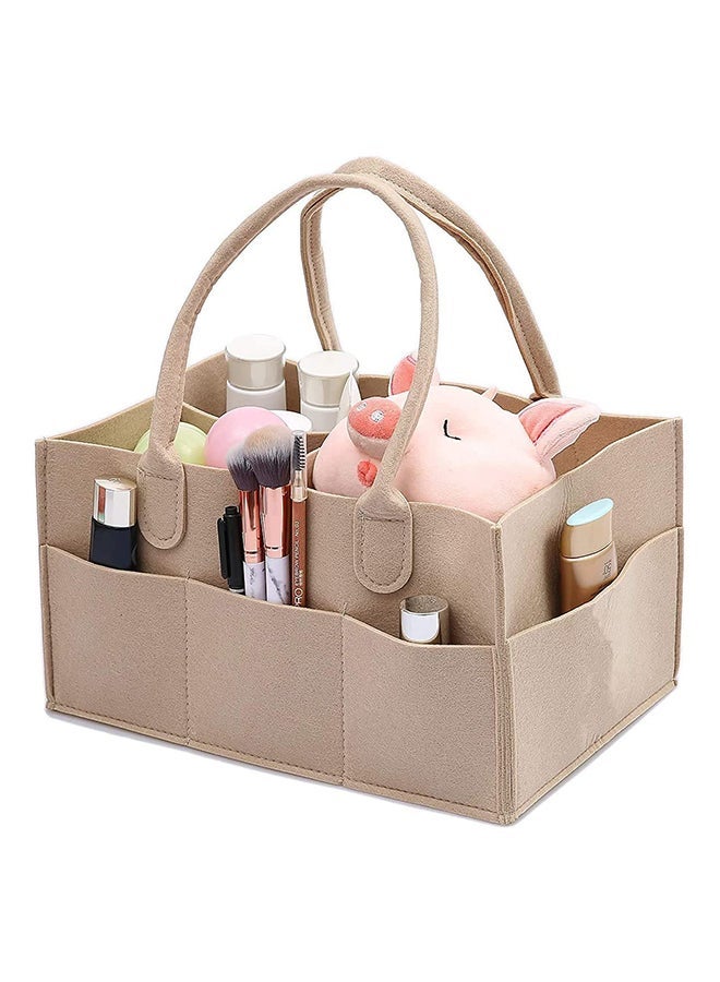 Multi-purpose  Baby Diaper Storage Carry Bag -Beige - Image 4
