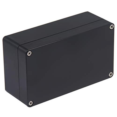 Raculety Project Box IP65 Waterproof Junction Box ABS Plastic Black Electrical Boxes DIY Electronic Project Case Power Enclosure 6.22x3.54x2.36 inch (158 x 90 x60 mm) - Image 1