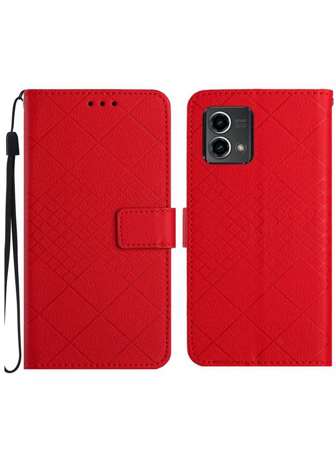 اس-توب جراب لهاتف Motorola Moto G Stylus 2023 4G جراب هاتف جلدي بنمط شبكي معيني - Image 1