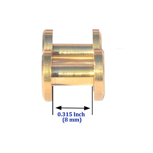 DGOL 50 Pairs Brass Backscrews Golden Leather Fasteners Sturdy Binding Rivets Belt Strap Collar Back Screws PU Studs Length (0.315 inch (8mm)) - Image 5