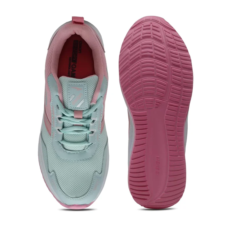 أسيان Mint Pink Lace-Up Sneakers for Girls