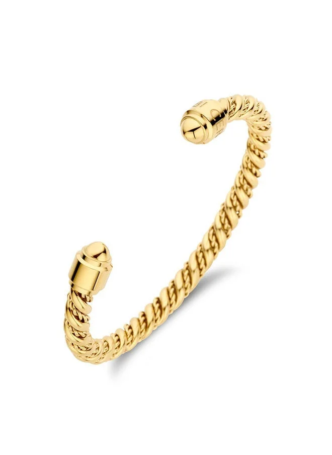 CERRUTI 1881 Giulia Gold Plated Twisted Cable Cuff Bracelet for Women