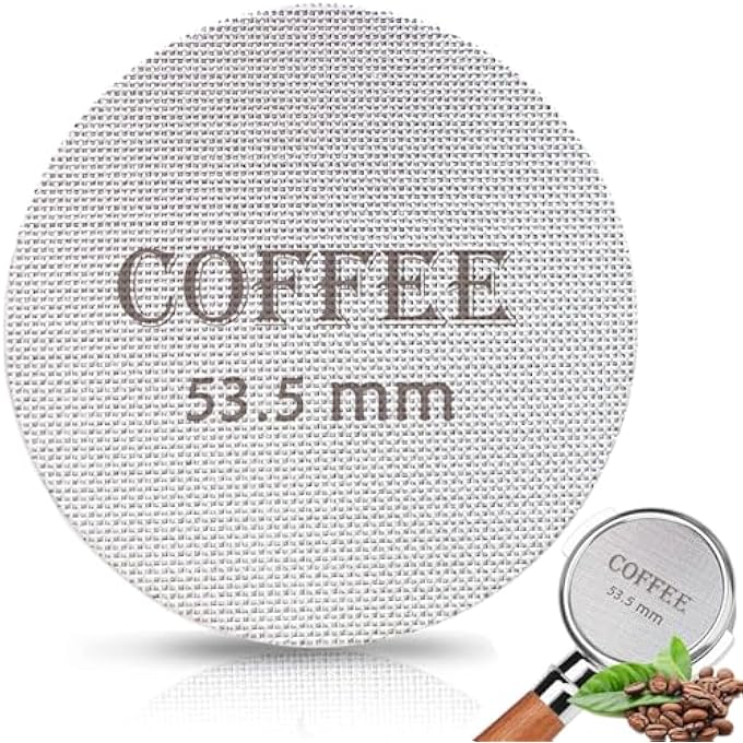 Knource Puck Screen 535Mm Reusable Puck Screen For Espresso Portafilter 17Mm Thickness 150m 316 Stainless Steel Screen Filter Basket Compatible With Espresso Machine 535Mm