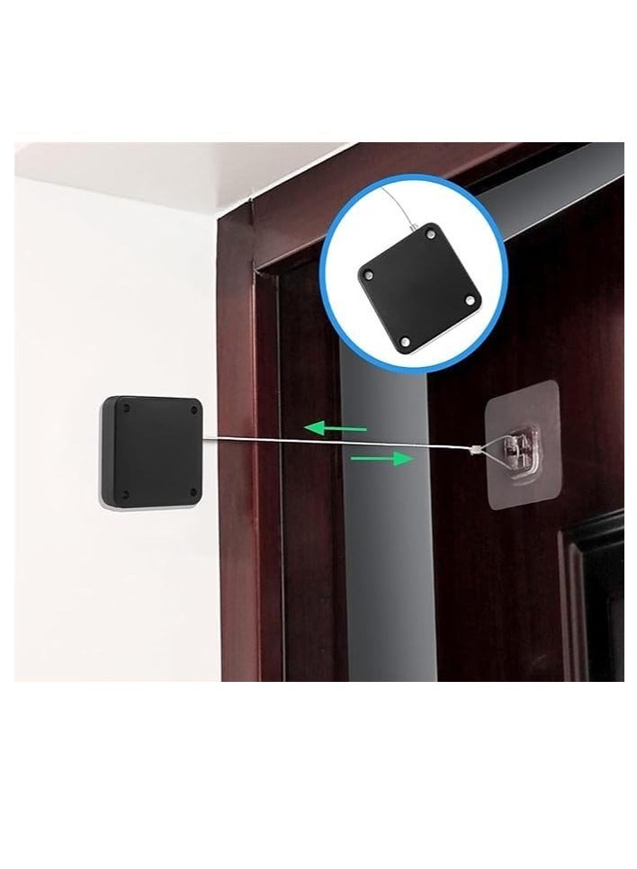 جهاز إغلاق الباب الأوتوماتيكي - تركيب لاصق بدون حفر لإغلاق الباب بسهولة وتلقائيًا، جهاز إغلاق الباب متعدد الوظائف عالي التحمل بدون ثقب (قد يختلف اللون) - Image 3