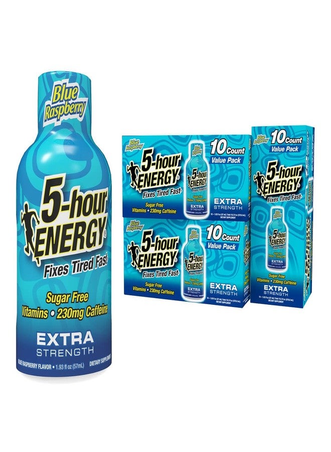 5-hour ENERGY مشروبات طاقة فائقة القوة تدوم 5 ساعات، بنكهة التوت الأزرق، 30 مشروبًا، 1.93 أونصة سائلة، خالية من السكر، صفر سعرات حرارية، تحتوي على أحماض أمينية وفيتامينات ب الأساسية، مكمل غذائي، يمنحك شعورًا باليقظة والنشاط، 230 ملغ كافيين - Image 1