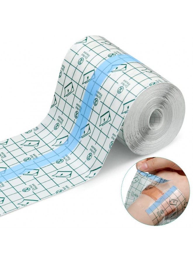 BBTO Transparent Dressing Adhesive Bandage Waterproof Bandage Clear Adhesive Bandages Stretch Tape for Tattoos Swimming (3.94 Inch x 10.94 Yard) - Image 1