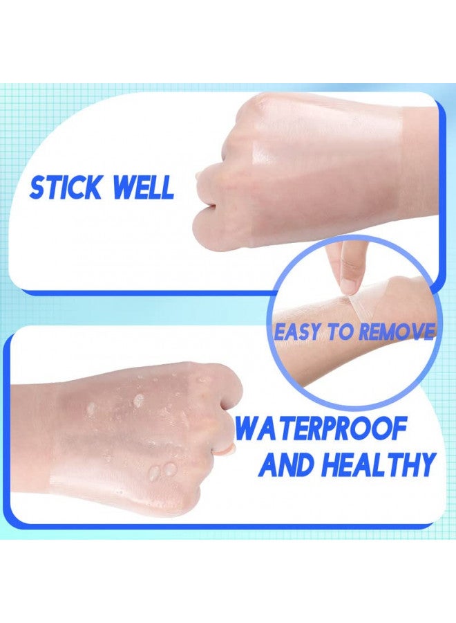 BBTO Transparent Dressing Adhesive Bandage Waterproof Bandage Clear Adhesive Bandages Stretch Tape for Tattoos Swimming (3.94 Inch x 10.94 Yard) - Image 4