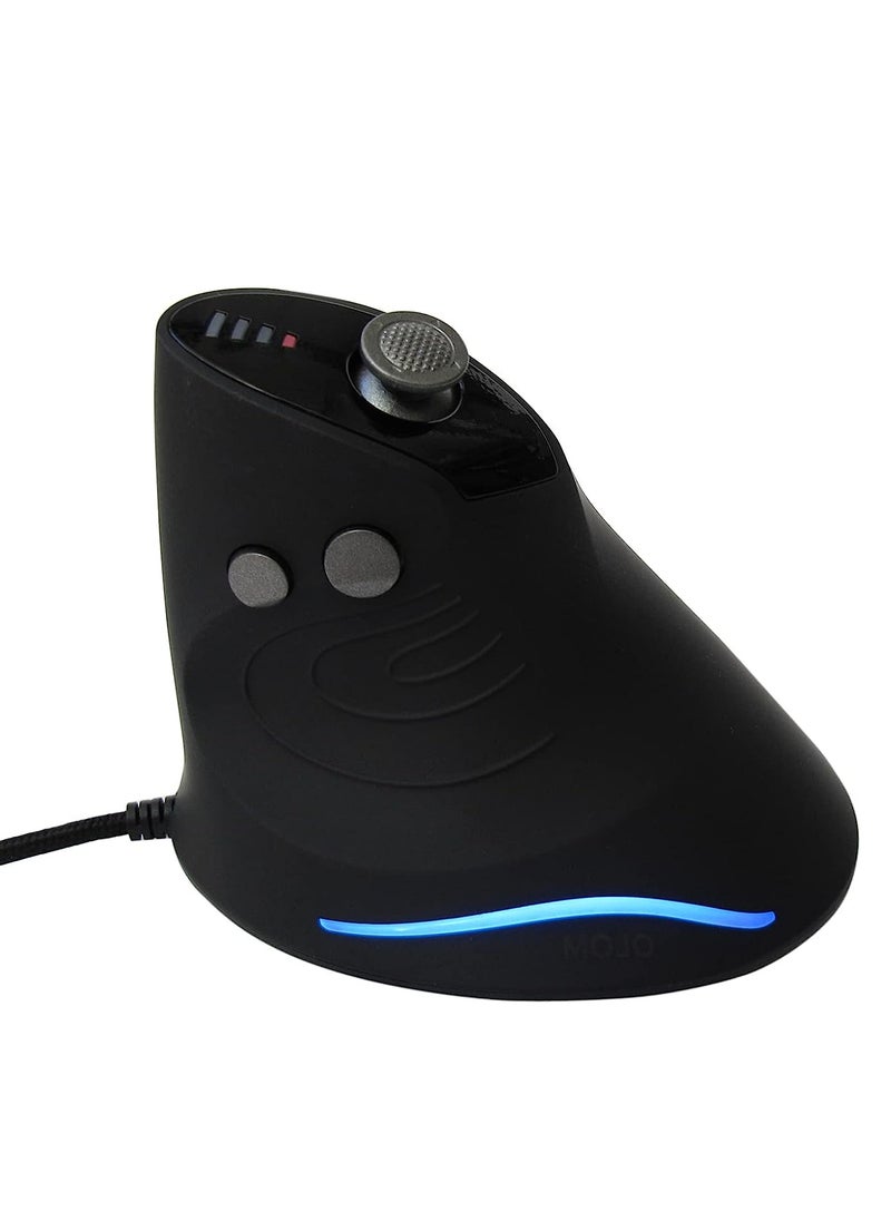 Generic - Silent Vertical Gaming Mouse - Ergonomic Mouse for PC Gaming w/ 4 Directional Joystick ons, Adjustable DPI (1000-10000), Custom Software, Macros, and More - Image 1