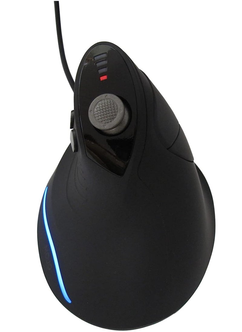 Generic - Silent Vertical Gaming Mouse - Ergonomic Mouse for PC Gaming w/ 4 Directional Joystick ons, Adjustable DPI (1000-10000), Custom Software, Macros, and More - Image 1