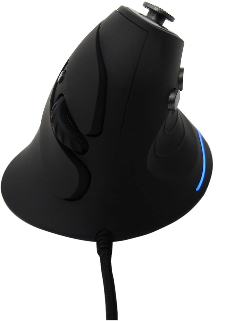 Generic - Silent Vertical Gaming Mouse - Ergonomic Mouse for PC Gaming w/ 4 Directional Joystick ons, Adjustable DPI (1000-10000), Custom Software, Macros, and More - Image 1