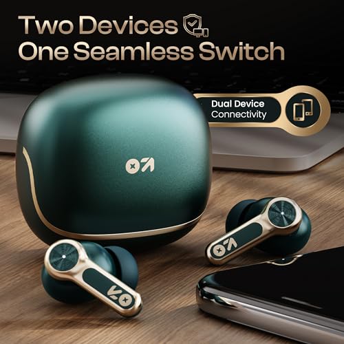 GOBOULT Raven in Ear TWS Earbuds with 70H Playtime, App Support, Quad Mic ENC, 50ms Ultra Low Latency, Dual Device Pairing, 10mm Driver, Bluetooth 5.4 Wireless Earbuds (Emerald Green) - Image 5
