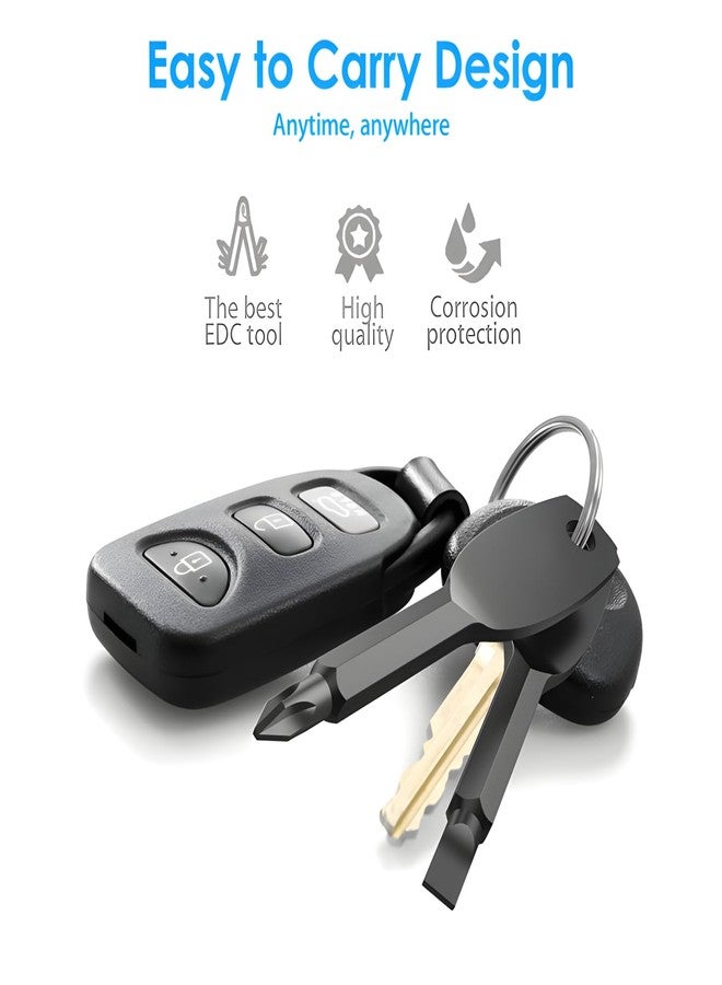 Luca Elf Aid Christmas Gifts for Men Pocket Keychain Screwdriver, Stocking Stuffers for Men,Phillips Flathead Screwdriver, White Elephant Gifts for Adults,Cool Gadgets for Him,Husband,Dad (Black) - Image 4