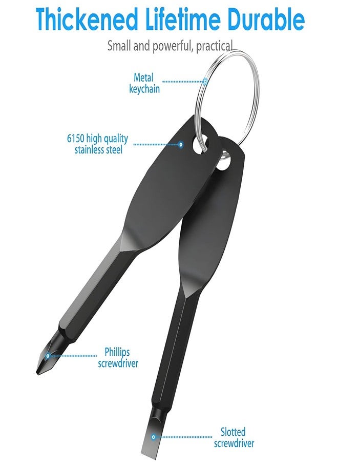 Luca Elf Aid Christmas Gifts for Men Pocket Keychain Screwdriver, Stocking Stuffers for Men,Phillips Flathead Screwdriver, White Elephant Gifts for Adults,Cool Gadgets for Him,Husband,Dad (Black) - Image 2
