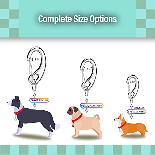 Divoti Pet Tag Quick Clip/Sping-Load Hook Combo for Pet ID Tags - 2 Medium - Image 3
