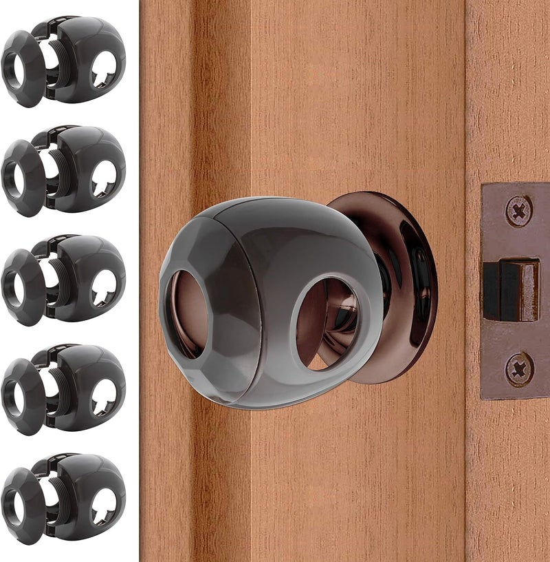 Driddle New  Improved  Door knob Baby Safety Cover  5 Pack  Deter Little Kids from Opening Doors with A Child Proof Door Handle Lock  Driddle - Image 1