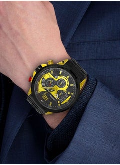 JoeFox Men's Wrist Watch Quartz Movement Chronograph 3ATM Waterproof Multifunctional with Date Design Sporty Casual Business Dress Watch for Men Black  - Image 2
