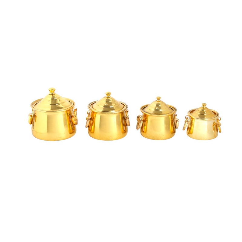 Traditional date pot, 4 pieces, gold set - Image 1