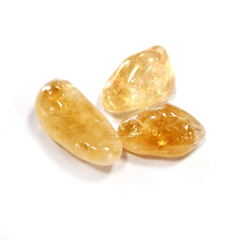 Boolavard 1 X Set of 3 Citrine Stones Gemstones Crystals - Image 1