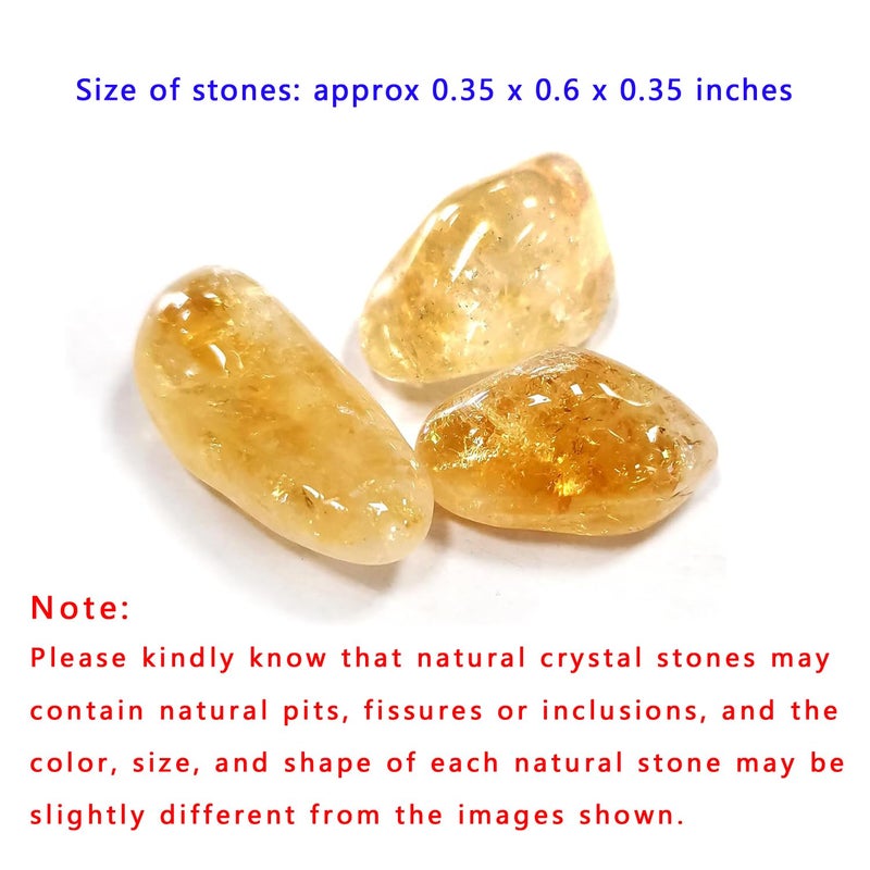 Boolavard 1 X Set of 3 Citrine Stones Gemstones Crystals - Image 2