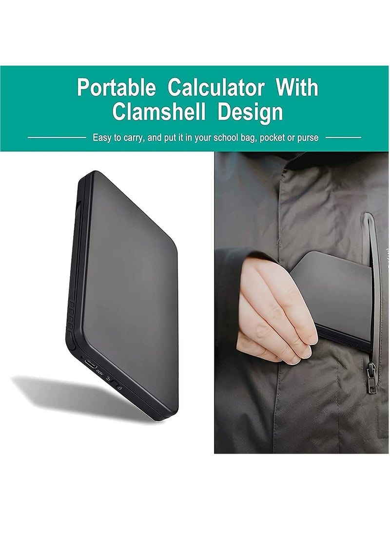 Generic - Rechargeable 6.5-Inch Portable Mute Calculator with Writing Tablet and Pen - Multifunctional Foldable Notepad for Home, School, Meetings, and Study. - Image 1